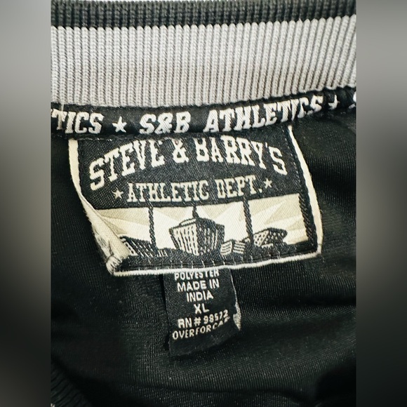 Vintage Oakland Raiders Steve &‎ Barrys Black Silver Football Jersey Adult Sz XL - Picture 7 of 8